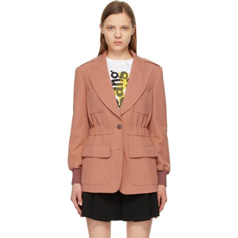 chloe blazer pink|women's chloe jackets potato.